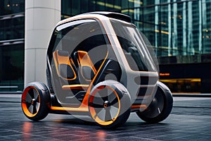 Futuristic electric urban vehicle with sleek design