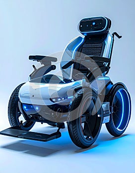 Futuristic Electric Wheelchair with Advanced Technology