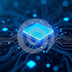 Modern Electronic Circuit with Illuminated Core
