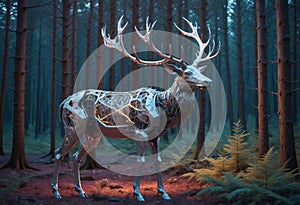 The Futuristic Elegance of a Robotic Elk in a Digitized World