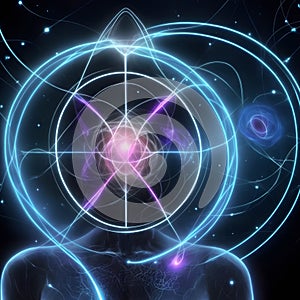 Futuristic Energetic Human Connection