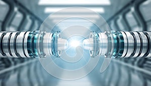 Futuristic Energy Connection and Data Transfer