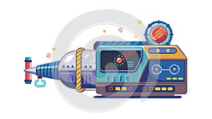 Futuristic Engine, Advanced Machinery and Glowing Tech. vector design Generative AI