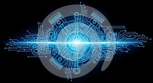 Futuristic Engine Technology Blueprint