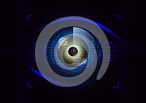 Futuristic eye detection technology concept  vector illustration
