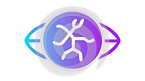 Futuristic Eye Scan, Biometric Technology, vector design Generative AI