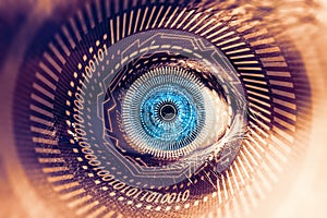 Futuristic eye vision backdrop