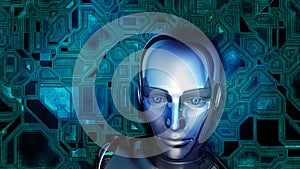 Futuristic Female Android