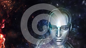 Futuristic Female Android