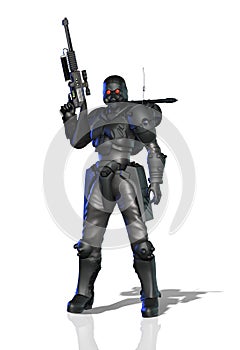 Futuristic Female Soldier