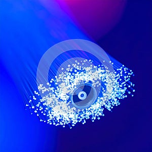 Futuristic Fiber Optic Data Stream