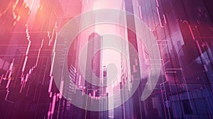 The futuristic financial data visualization.AI generated image