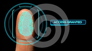 Fingerprint Thumbprint Computer Security Scan Access Granted