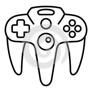 Futuristic game controller icon, outline style