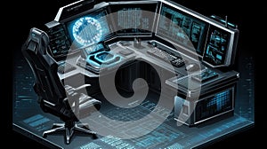 Futuristic Gaming Setup