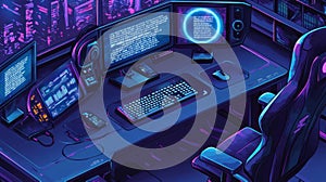 Cyberpunk Gamer Setup