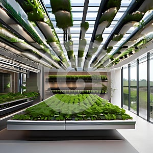 A futuristic garden room employing cutting-edge vertical farming and hi-tech climate control3