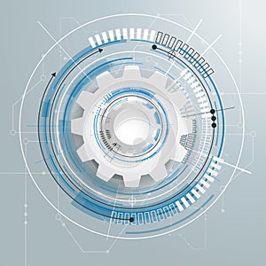 Futuristic Gear Technology Construction Circuit Board