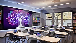 Futuristic Gen Alpha\'s Classroom Where Holography Meets Pedagogy. Generative AI