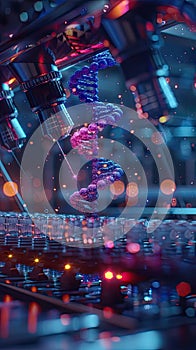 DNA research in biotechnology lab