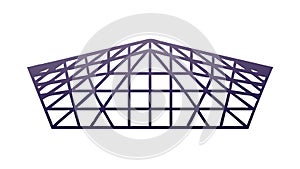 Futuristic Geodesic Dome Architecture Vector, vector design Generative AI