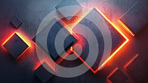 Metallic luminous square