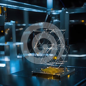 Futuristic Geometric Light Structure