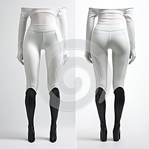 Futuristic Glam: 3d Model Of Female Leg With Sculptural Costumes