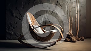 Futuristic Glamour: Zen-inspired Rocking Chair With Sustainable Design