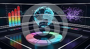 Futuristic Global Data Analytics Dashboard