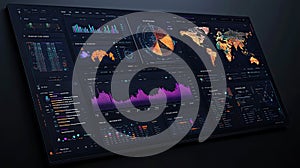 Futuristic Global Data Analytics Dashboard