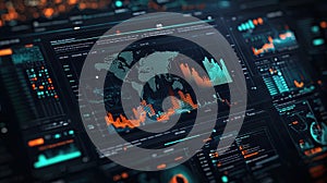 Futuristic Global Data Analytics Dashboard