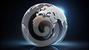 A futuristic global network representation showing interconnectedness and technological advancement. Generative AI