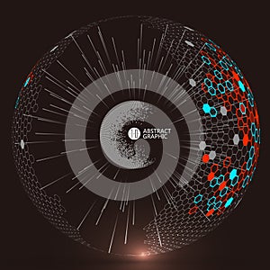 Futuristic globalization interface.