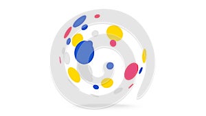 Futuristic globe data network elements background