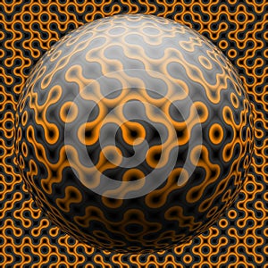 Futuristic glossy sphere