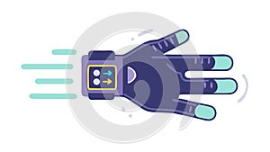 Futuristic Glove Wearable Tech Human-Machine Interface Vector, vector design Generative AI