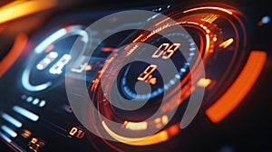 Innovative digital dashboard showing progress and performance