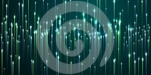 Futuristic glowing line beams data flows concept.