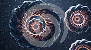 Futuristic Glowing Organic Nanostructures