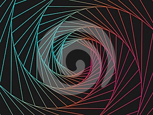 Futuristic glowing techno line geometric pattern background, vector illustration