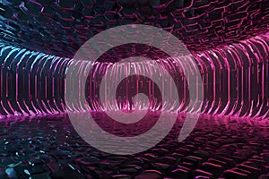 Futuristic glowing wave design with abstract, dynamic flow.