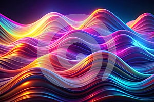 Abstract glowing ultraviolet waves