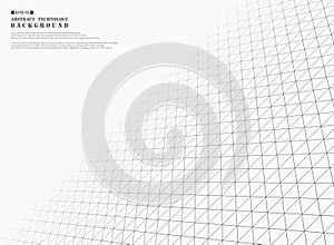 Futuristic gray triangles geometric pattern cover background.