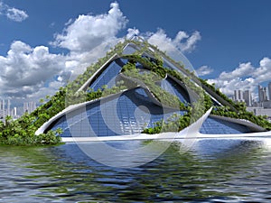 Futuristic green architecture