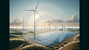 futuristic, green ecological energy capturing the essence of sustainability