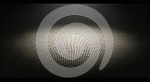 Futuristic Grid Floor with Dramatic Spotlight