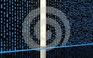 Futuristic gridding and lights, 3d rendering