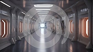 futuristic hallway