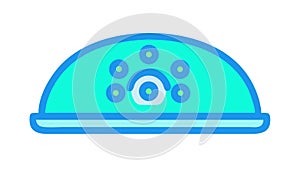 Futuristic Headwear or Advanced VR Headset Vector, vector design Generative AI